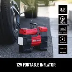CRAFTSMAN 12V Portable Tire Inflator, Digital Air Compressor Pump with Gauge & LED Light, 150 PSI Auto Shut-Off, Compact Air Pump for Car, Motorcycle, Bike & Sports Balls - Image 9