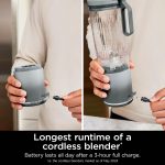 Ninja Blast Max, Portable Blender + Twist & Go, Personal Smoothie, Blend, Ice Crush, 3 Programs, Cordless, 22 oz removable Vessel, Dishwasher Safe, Leakproof, Silver, BC251SL - Image 10