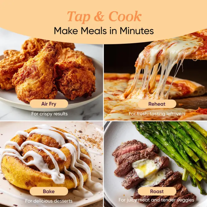 COSORI Air Fryer 2.1 QT, Small & Mini 4-in-1 airfryer Ideal for Simple Meals and Snack, Easy to Leftover Food to Crispy, Up to 97% Less Oil, 30 In-App Recipes, Nonstick & Dishwasher-Safe Basket - Image 6