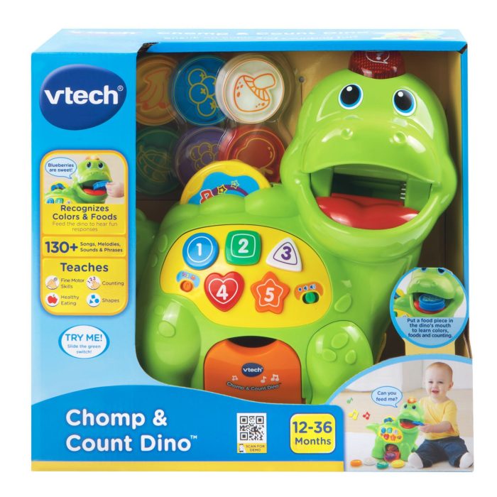 VTech Chomp and Count Dino, Green - Image 2