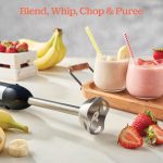 Powerful Immersion Blender, Electric Hand Blender 500 Watt with Turbo Mode, Detachable Base. Handheld Kitchen Gadget Blender Stick for Soup, Smoothie, Puree, Baby Food, 304 Stainless Steel Blades - Image 2