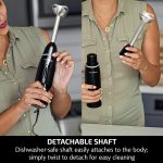 OVENTE Immersion Hand Blender, 300W Electric Handheld Portable Stick Mixer with 2 Mixing Speed and Stainless Steel Blades for Effortless Blending Smoothies, Shakes, Puree or Baby Food, Black HS560B - Image 8