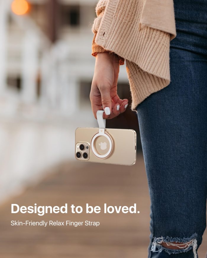 andobil [2025 Unrivaled Stability] Magnetic Phone Grip Holder for MagSafe Ring Stand Holder Kickstand Compatible with MagSafe Accessories for iPhone 17 Air 16 Pro Max Plus 15/14/13/12&Android,Rosegold - Image 2