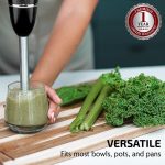 OVENTE Immersion Hand Blender, 300W Electric Handheld Portable Stick Mixer with 2 Mixing Speed and Stainless Steel Blades for Effortless Blending Smoothies, Shakes, Puree or Baby Food, Black HS560B - Image 5