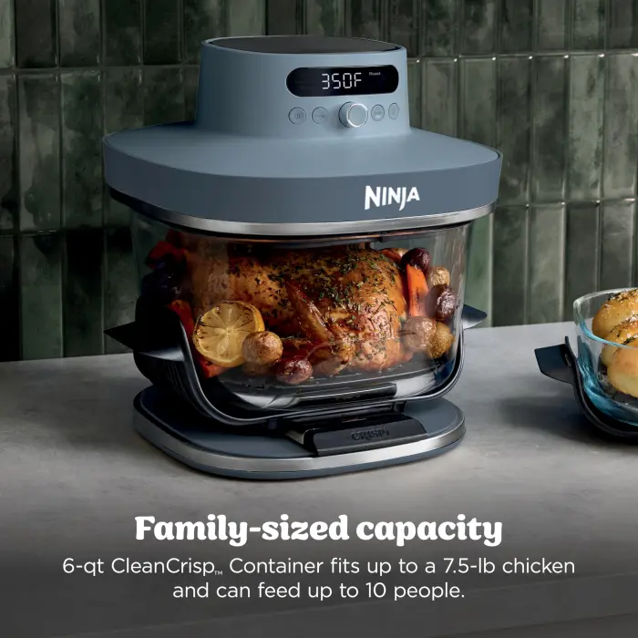 Ninja Crispi Pro 6-in-1 Glass Air Fryer | 6qt & 2.5qt Glass Containers with Storage Lids | Non-Toxic | Meal Prep, Microwave, Freezer & Dishwasher Safe | Air Fry, Bake & More | Cyberspace | AS101CY - Image 10