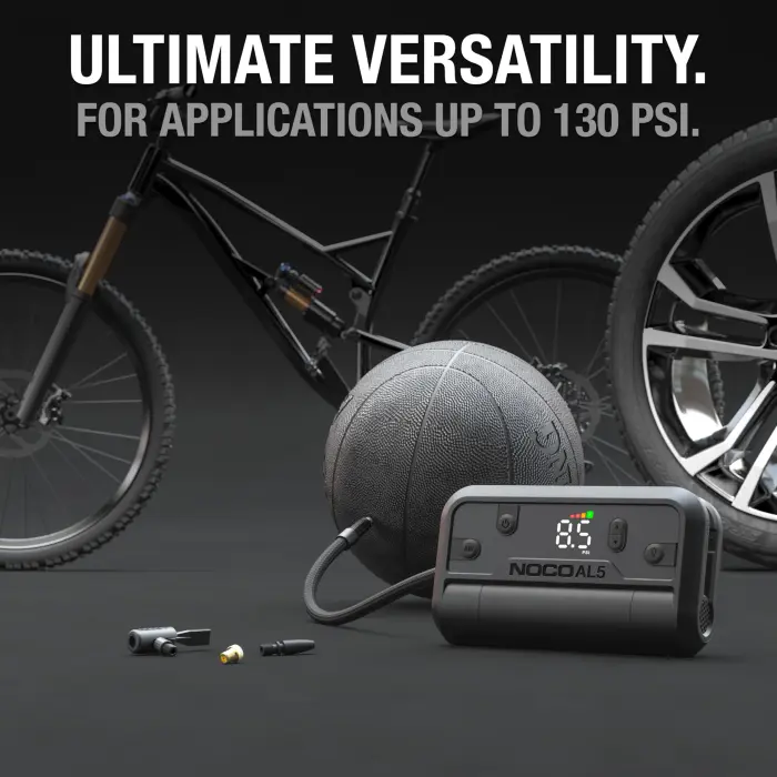 NOCO Air AL5: UltraFast 5A Cordless Tire Inflator – Portable Battery-Powered Air Compressor Pump – 17 SLPM Airflow Inflates 0–40 PSI in 7 Minutes – Digital Gauge + Auto-Shutoff - Image 3