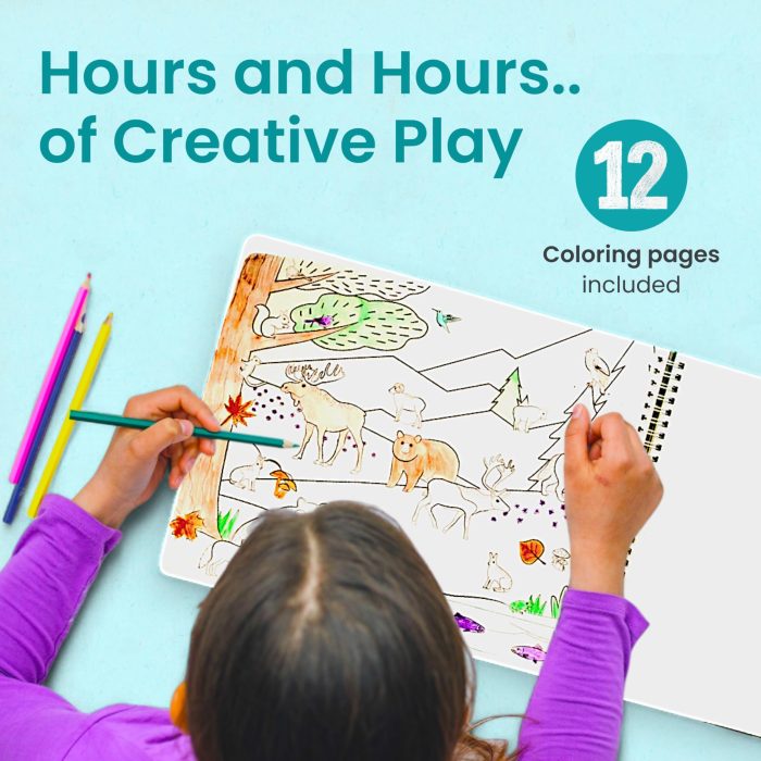 Cupkin Animal Sticker Book Activity for Kids, Toddler Airplane Travel Essentials, 500+ Habitat Stickers for Kids + 12 Scenes + 12 Coloring Book Pages, Animal Lover Gift, Childrens Crafts for Ages 2-8 - Image 4