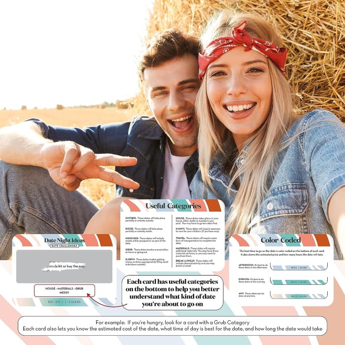 Romantic & Fun Scratch Off Date Night Ideas Card Game - Perfect Couples Gift for Boyfriend, Girlfriend, Wife, Husband, Engagement, Birthday or Anniversaries - Christmas Stocking Stuffer for Her or Him - Image 2