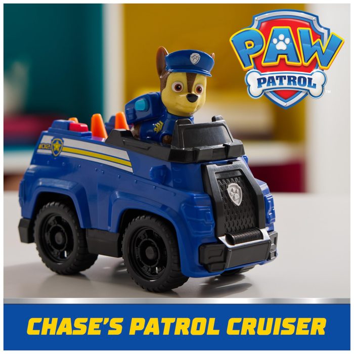 PAW Patrol, Chase’s Patrol Cruiser, Toy Car with Collectible Action Figure, Sustainably Minded Kids Toys for Boys & Girls Ages 3 and Up - Image 8