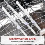 Prikoi Electric Knife - Carving Knife Set, Easy-Slice Serrated Edge Blades for Meat, Bread, Turkey, Ribs, Fillet, DIY, Ergonomic Handle + 2 Blades for Raw & Cooked Food New Upgrade(Faux Wood) - Image 3