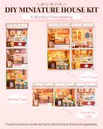 Rolife Super Creator Series, DIY Mini Lovely Pink Bedroom Dollhouse House Kit, Bulid Scenary for Action Collectible Figures, Creative Gifts for Women Kids Adults - Image 2