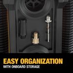 DEWALT Tire Inflator Portable Air Compressor 20V MAX, Car Air Pump with Automatic Shut Off, LED Light, Tool Only (DCC020IB) - Image 10