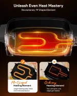 Nuwave Medley XL Digital Electric Skillet, Family Size Griddle w/Glass Lid, 2025 New & Improved Precision Heating, 100°-425°F, PFAS Free G11 Nonstick Ceramic Coating, Portable Hot Plate, 7qt Capacity - Image 9