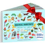 Cupkin Animal Sticker Book Activity for Kids, Toddler Airplane Travel Essentials, 500+ Habitat Stickers for Kids + 12 Scenes + 12 Coloring Book Pages, Animal Lover Gift, Childrens Crafts for Ages 2-8