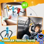 Christmas Stocking Stuffers Gift for Toddlers Kid Boy Grandkid Year Old Age 3 4 5 6 7 8, Robot Sensory Travel Toy 4Pcs Airplane Autism Pop Tube Suction Fidget Toy Autistic Easter Basket Valentines Day - Image 3