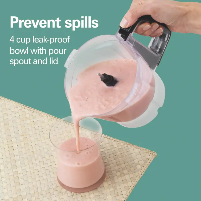 Hamilton Beach Stack & Snap 4-Cup Mini Food Processor & Vegetable Chopper, 250 Watts, for Slicing, Shredding, and Puree, Black (70510) - Image 7