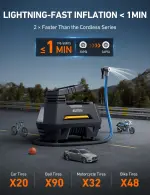 AstroAI Tire Inflator Portable Air Compressor Tire Air Pump for Car Tires - Car Accessories, 9.8Ft Cord 12V DC-Powered Auto Pump with Digital Pressure Gauge, LED Light for Bicycle, Balloons, Yellow - Image 9