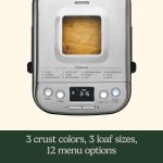 Cuisinart Bread Maker Machine, Stainless Steel Automatic Bread Machine with 12 Menu Options, 3 Loaf Sizes up to 2 Lb., 3 Crust Colors, Removable Nonstick Baking Pan & Kneading Paddle, CBK-110NAS - Image 6