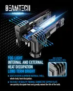 BEAMTECH H11 Bulb, H8 H9 Fog Light Fanless in Line 6500K White Pack of 2 - Image 4