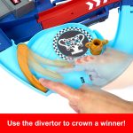 Mattel Disney and Pixar Cars Playset with 2 Toy Cars, Lightning McQueen & Francesco Bernoulli, GRC Jumping Raceway Track Set with Kid-Powered Booster - Image 4