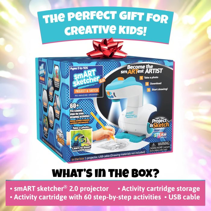 Flycatcher Smart Sketcher 2.0 Projector, Drawing and Tracing Projector for Kids, Educational Arts & Crafts Toy, Christmas Gift for Boys and Girls Ages 5+ - Image 3