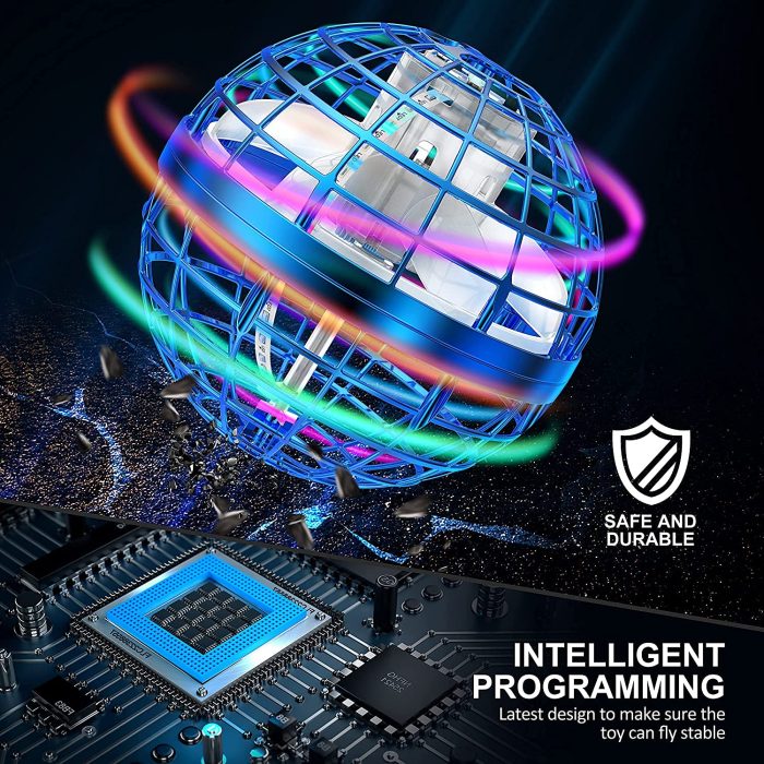 AMERFIST 2025 Flying Orb Ball Toy,Cosmic Globe Boomerang Hover Ball Galactic Fidget Spinner, Hand Drone Orbit, Cool Toys Gift for 6 7 8 9 10+ Year Old Boys Girls Teens Outdoor Toys(Blue) - Image 5