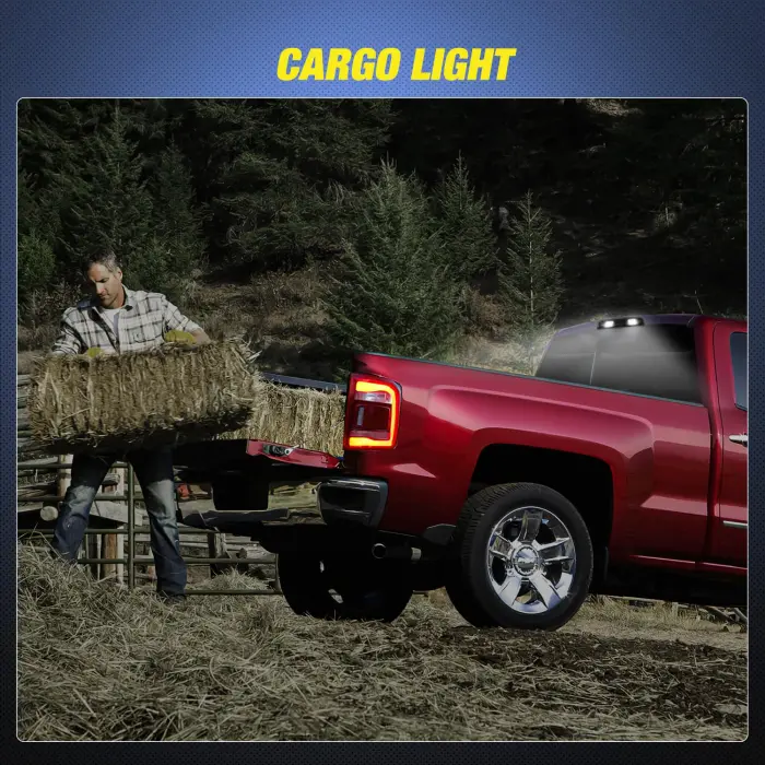 Nilight Third Brake Light High Mount 3rd Stop Reverse Cargo LED Lighting for Chevy Silverado GMC Sierra 1500 2500 3500HD 2014-2018 Pickup Truck Rear Cab Center Tail Lights - Image 5
