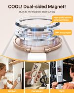 andobil [2025 Unrivaled Stability] Magnetic Phone Grip Holder for MagSafe Ring Stand Holder Kickstand Compatible with MagSafe Accessories for iPhone 17 Air 16 Pro Max Plus 15/14/13/12&Android,Rosegold - Image 6