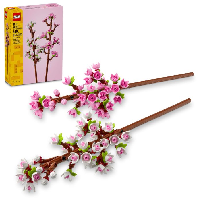 LEGO Cherry Blossom Building Toy for Kids, Girls & Boys, Ages 8+ - Artificial Cherry Blossom Decor for Home & Display - Creative Gift Idea for Plant & Flower Lovers - 40725 - Image 1