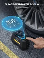 AstroAI Tire Inflator Portable Air Compressor Tire Air Pump for Car Tires - Car Accessories, 9.8Ft Cord 12V DC-Powered Auto Pump with Digital Pressure Gauge, LED Light for Bicycle, Balloons, Yellow - Image 6