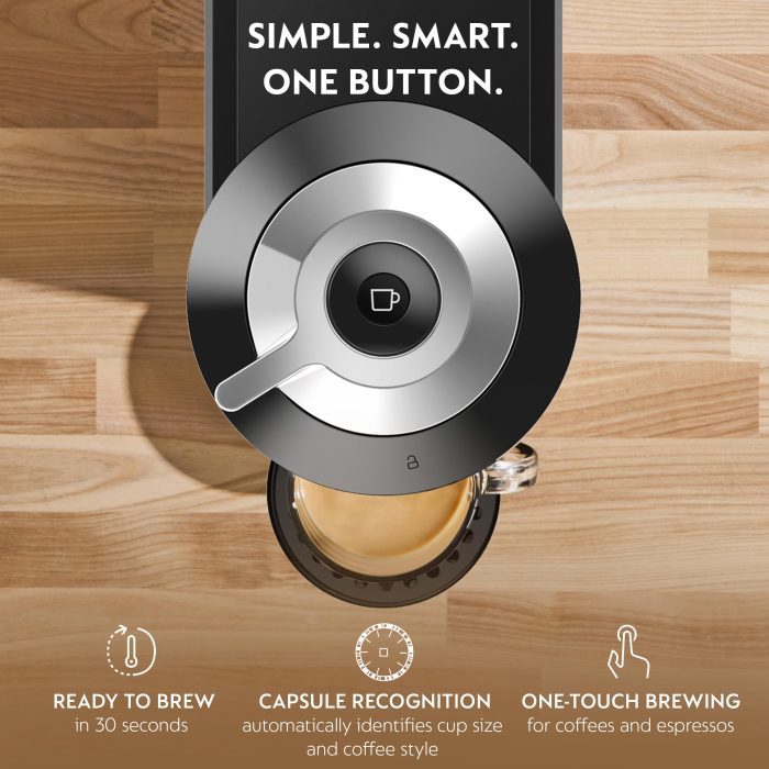 Nespresso Vertuo Next Deluxe Coffee and Espresso Maker, Pure Chrome with Aeroccino Milk Frother,1.1 liter, Black,Dark Chrome - Image 10