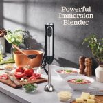 Powerful Immersion Blender, Electric Hand Blender 500 Watt with Turbo Mode, Detachable Base. Handheld Kitchen Gadget Blender Stick for Soup, Smoothie, Puree, Baby Food, 304 Stainless Steel Blades - Image 9