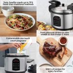 17.8QT Commercial Electric Pressure Cooker stainless steel Pressure Cooker | 24-hour Presetting |12 in 1 slow cooker with temperature control | LED Multifunction Food Warmer with nonstick pot - Image 3
