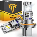 FAHREN Latest & Brightest H13 LED Bulbs, (1,200%) 12X 80,000LM Extreme Brightness 9008 bulb, 6500K Cool White, 1:1 Min Size,IP68 Waterproof,Pack of 2,Fog Bulbs HID,Plug-N-Play.