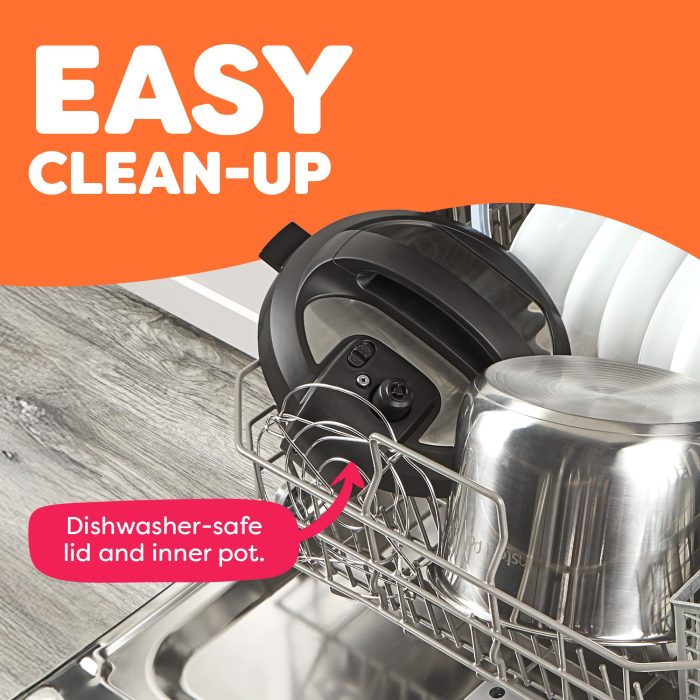 Instant Pot 6QT RIO 7-in-1 Multi-Cooker, Pressure Cooker, Slow cook, Sauté, Steam, Rice Maker, Yogurt, & Warmer, Black, 6 Quarts - Image 4