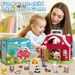 Aigybobo Farm Animals Big Barn Toys for 1 2 3 Year Old, Toddler Montessori Learning Toy, Farm Playset with Animal Figures and DIY Stickers, Christmas Birthday Gift for Baby Boys Girls Age 12-18 Months - Image 3