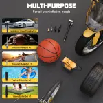 Tire Inflator Air Compressor Compatible with Dewalt 20V Max Battery, LIVOWALNY 160 PSI Cordless Portable Electric Air Pump 2025 Bigger LCD Digital Pressure Gauge for Car, Bike, Sport Ball (No Battery) - Image 2