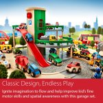 BRIO World Parking Garage - 7-Piece Wooden Toy Garage with 2 Cars, 1 Transporter Wagon, and Wooden Ramp Tracks - Works with All BRIO Train Sets - FSC-Certified - Sparks Creativity & Fun - Ages 3 & Up - Image 5