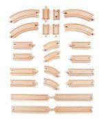 Hape 24 Pcs Wooden Railway Super Expansion Rail Pack| Compatible with Other Wooden Tracks - Image 3