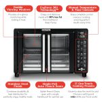 Gourmia Toaster Oven Air Fryer Combo 17 cooking presets 1700W french door digital air fryer oven 24L capacity accessories, convection rack, baking pan tray recipe book GTF7460,Large,Black - Image 5