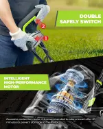 BUCOTOD 18-Inch 13.5 Amp Tiller/Cultivator with 6 Steel Tines, 3-Adjustable Wheels, Foldable Handle, 8'' Tilling Depth Electric Corded Tillers, Electric Garden Rototiller for Garden Lawn Soil Digging - Image 6