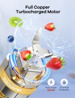 Ganiza Blender for Smoothies, 14Pcs Personal Blender for Shake and Smoothies for Kitchen with 3 Portable Cups (1x24oz & 2X17oz), Single Serve Smoothie Maker, Nutritious Recipe - Image 7