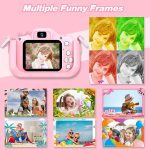 Goopow Kids Camera Toys for 3-8 Year Old Girls Boys,Children Digital Video Camcorder Camera with Cartoon Soft Cover, Best Chritmas Birthday Festival Gift for Kids - 32G SD Card Included - Image 4