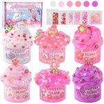 6 Pack Slimes, Pink Slime Kids, Cloud Slime kit for Girls Ages 8-12, Toys for Girls and Boys, for Kids Slime Set Party kit Goodie Bag Stuffers, 4 5 6 7 8 9 10 Year Old Girl Birthday Gift Cute Stuff