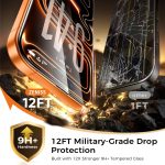 NeverBreak 9H+ Hardness for iPhone 17 Pro Max Screen Protector 12FT Military Grade Protection (Scratch, Shatter, Drop Resistance) Tempered Glass Full Edge Coverage 6.9", 2 Pack with De-Bubble Card - Image 7
