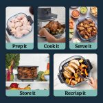 Ninja Crispi Pro 6-in-1 Glass Air Fryer | 6qt & 2.5qt Glass Containers with Storage Lids | Non-Toxic | Meal Prep, Microwave, Freezer & Dishwasher Safe | Air Fry, Bake & More | Cyberspace | AS101CY - Image 7