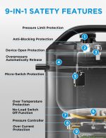Midea 12-in-1 Electric Pressure Cooker, 8 Quarts, 12 Presets, Multi-Functional Programmable Slow Cooker, Rice Cooker, Steamer, Sauté Pan, Yogurt Maker, and More, Stainless Steel - Image 4