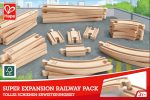 Hape 24 Pcs Wooden Railway Super Expansion Rail Pack| Compatible with Other Wooden Tracks - Image 4