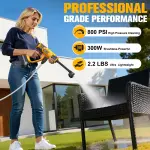 DIYtoolifz Cordless Pressure Washer Compatible with DeWalt 20V Battery, 800PSI Ultra-Light 2.2LBS with Brushless Motor, 16.4ft Hose & 6-in-1 Nozzle + Foam Cannon for Car, Patio, Fence (Tool Only) - Image 9