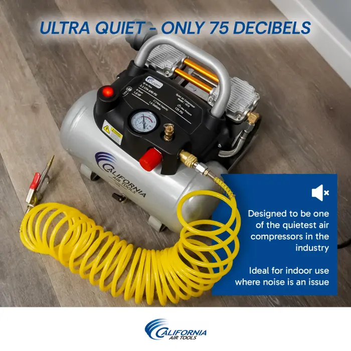 California Air Tools CAT-1510 1.0 HP Quiet, Oil-Free Air Compressor, 1.5 Gallon Tank Capacity, 75 dB Noise Level, Lightweight, Electric, Portable, for Home and Garage - Image 5